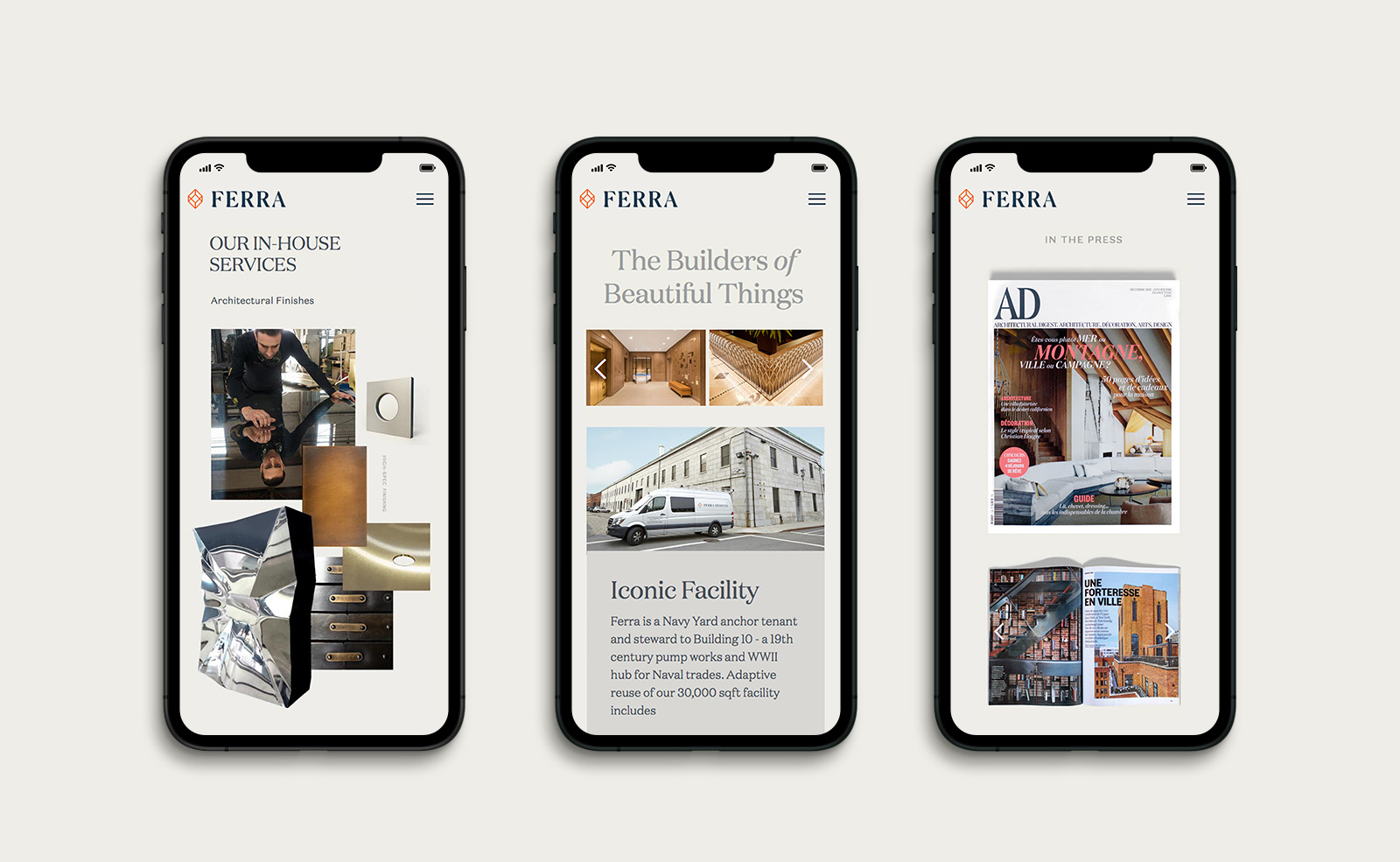 Ferra Designs Mobile Web