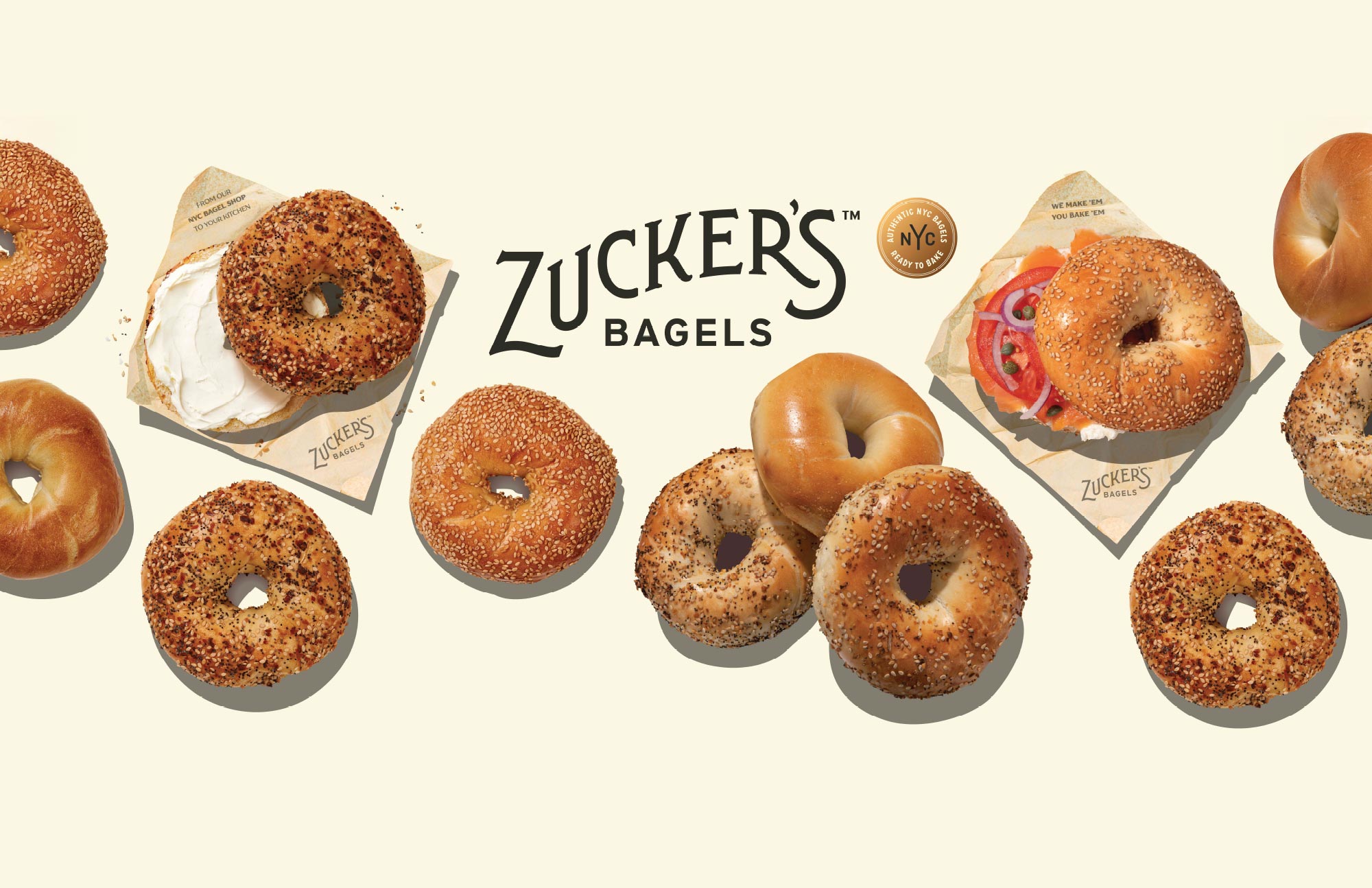 Zucker's Bagels Fancy Food Show Banner Zucker's Bagels Package Design